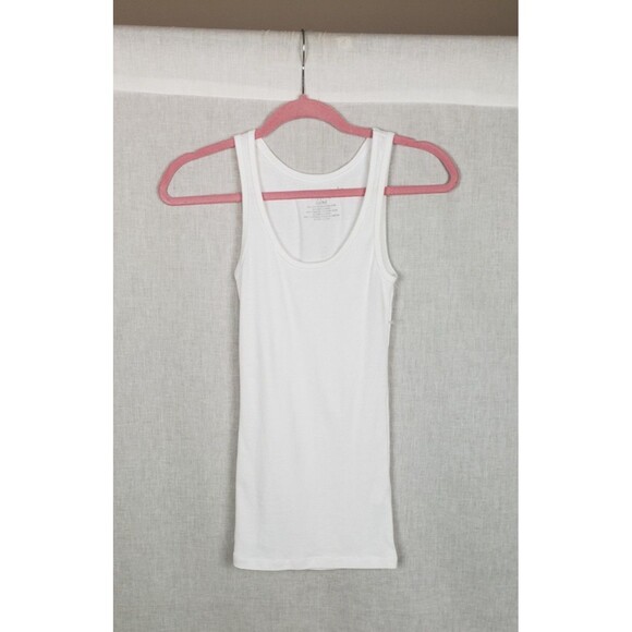 Y2K Aeropostale Tank Top Women's M White Ribbed Stretch Beach Spring Summer - Picture 1 of 3
